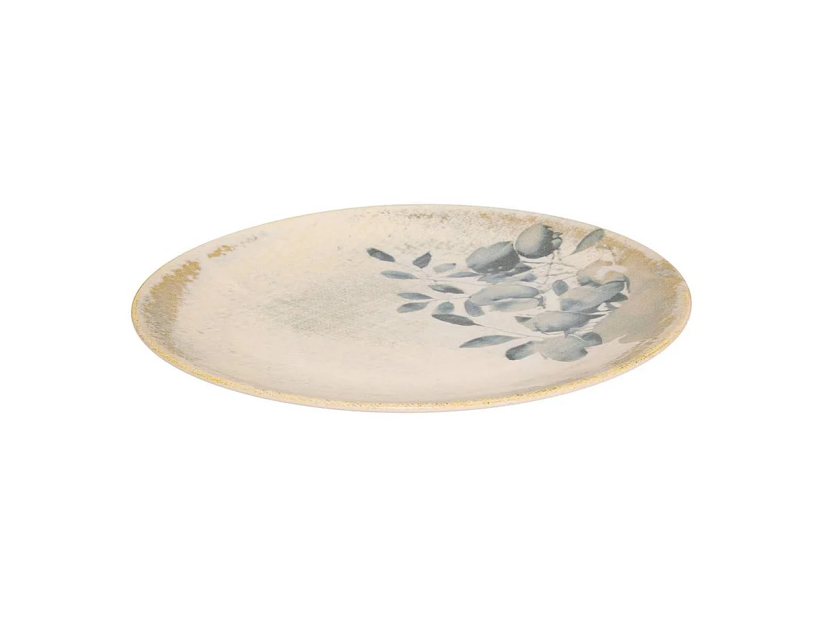 Lot de 6 Assiettes Plates "Silvia" 25cm Gris