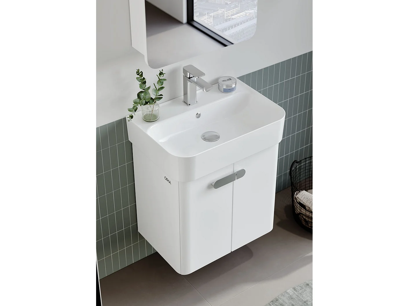 Meuble Vasque "Orbit 55" - 55 x 38 x 62 cm - White