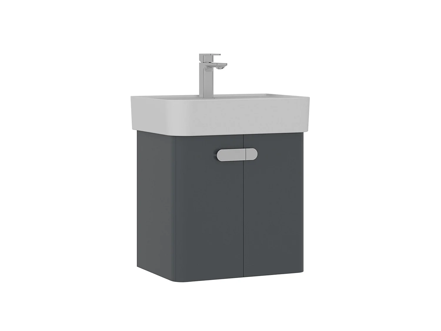 Meuble Vasque "Orbit 55" - 55 x 38 x 62 cm - Anthracite