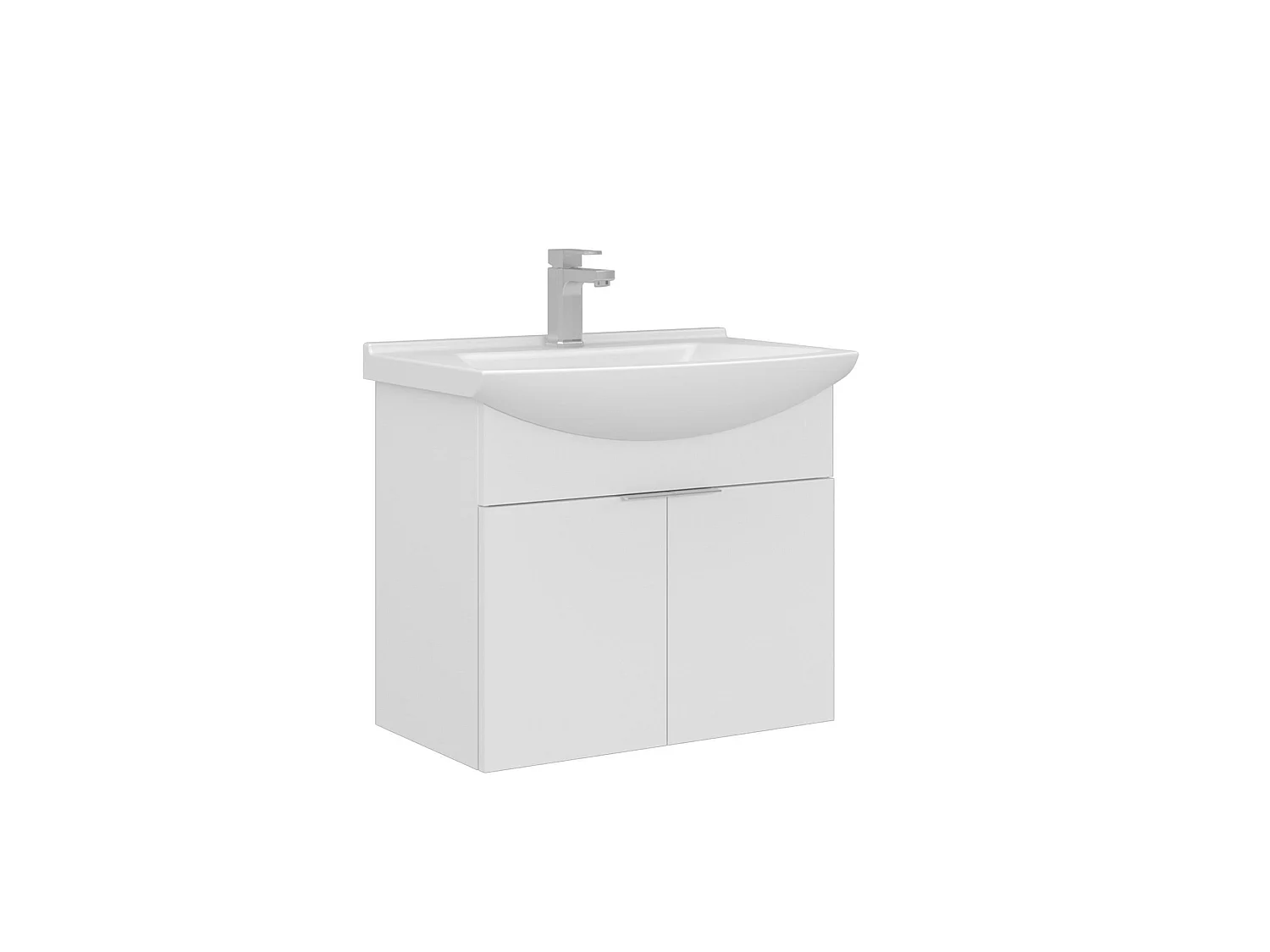 Waschtischunterschrank "Purus 65" – 65 x 50 x 58 cm – Weiß