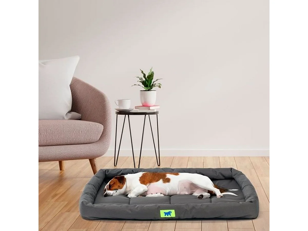 FERPLAST TENDER TECH Hondenmatras 76 x 53 x 5 cm - Zwart, Krasbestendig, Afneembare wasbare hoes