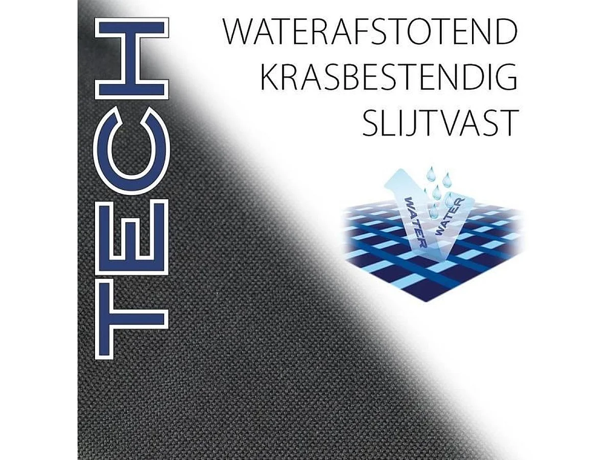 FERPLAST TENDER TECH Hondenmatras 76 x 53 x 5 cm - Zwart, Krasbestendig, Afneembare wasbare hoes