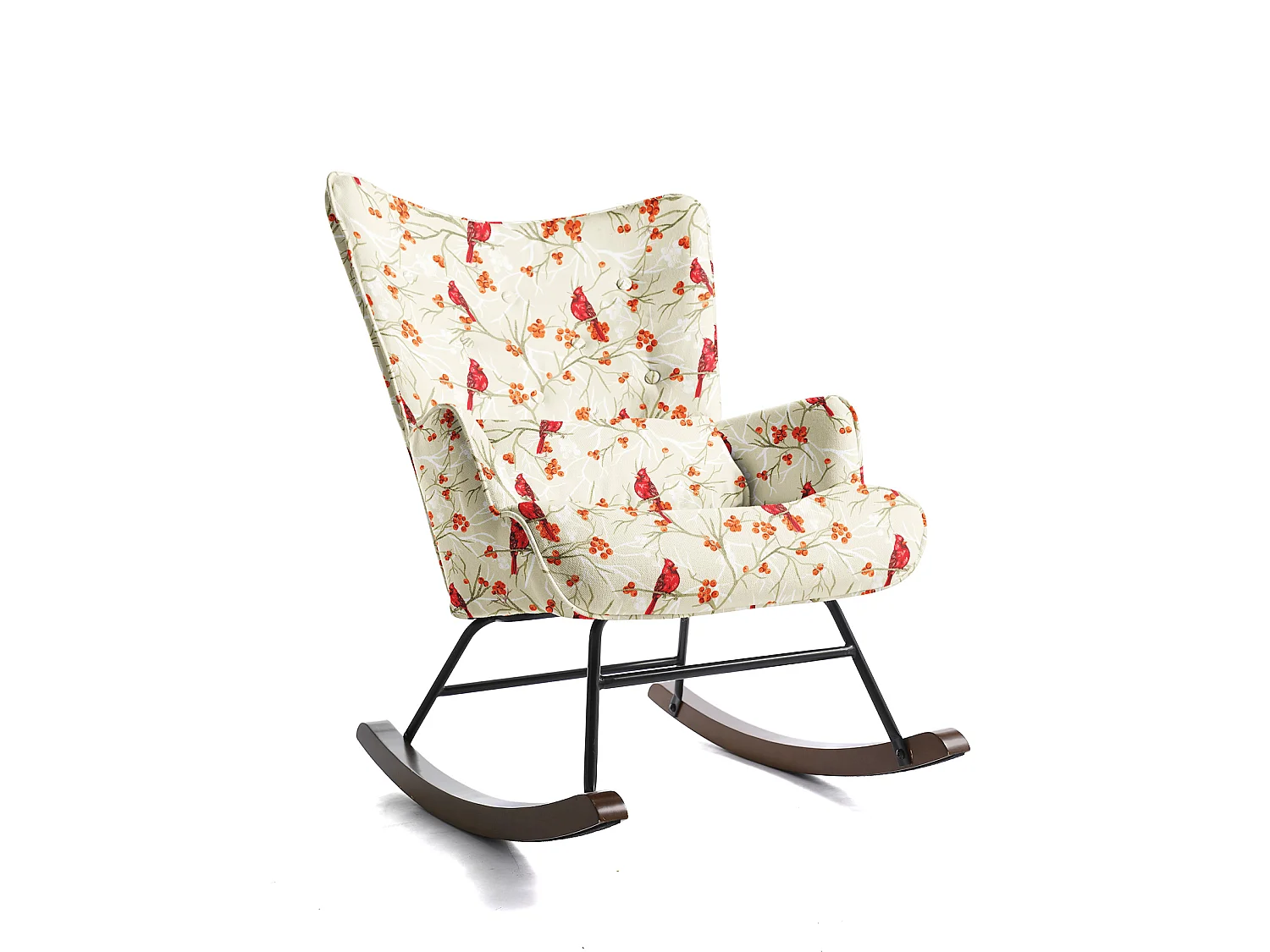HomeMiYN Fauteuil à Bascule, Fauteuil Relax Rembourré avec Accoudoirs et Dossier Haut Ergonomique