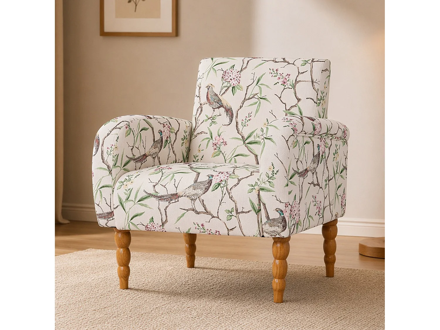 Fauteuil Lounge Moderne – Fauteuil d’Accent Rembourré Confortable avec Dossier Haut pour un Soutien Optimal, Assise Douce avec Coussin, Fauteuil de Lecture Conforta