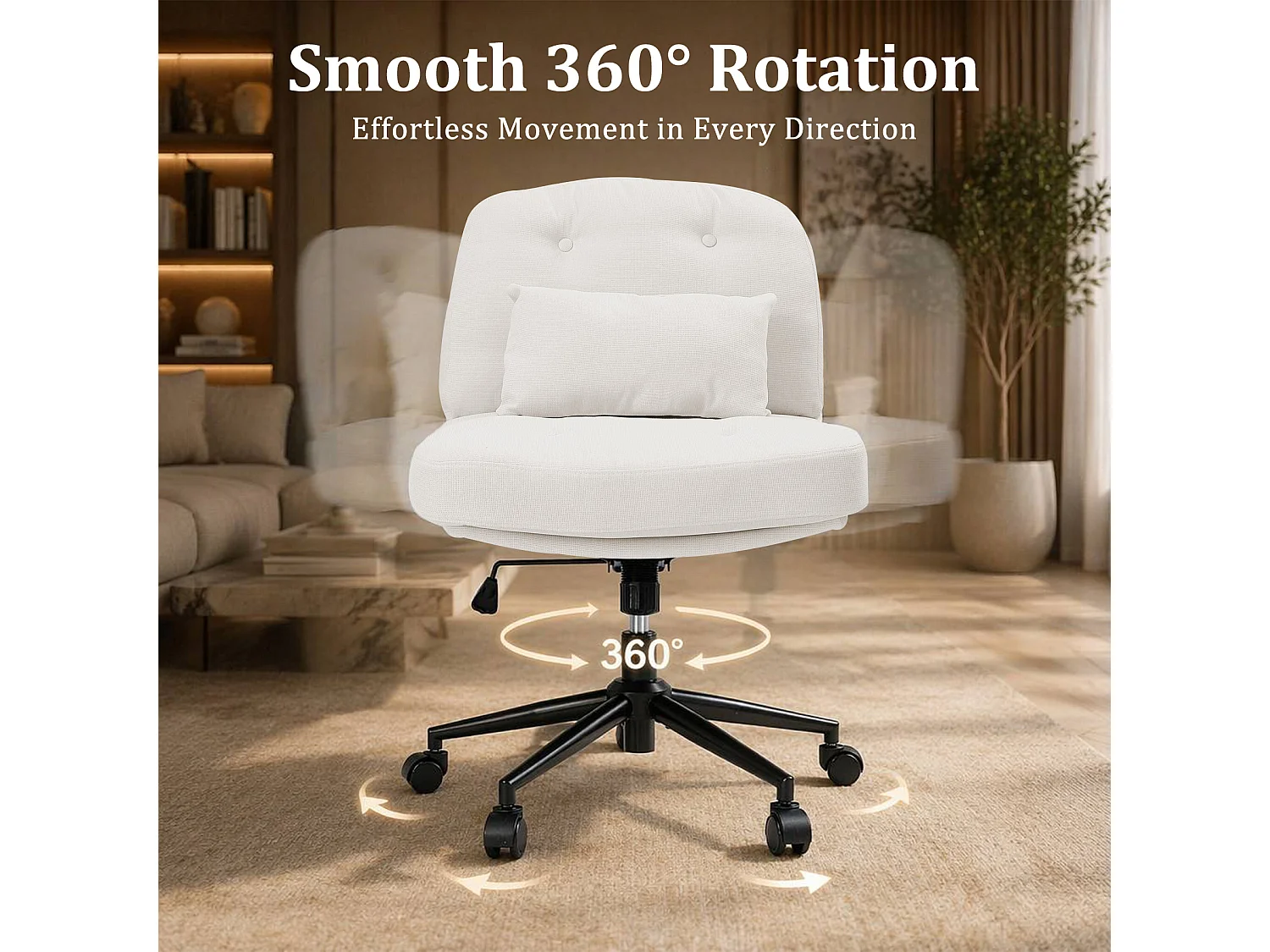 HomeMiYN Relaxfauteuil, Hoge Rug Gestoffeerde Fauteuil voor Woonkamer, Comfortabele Lounge Stoel met Zachte Bekleding