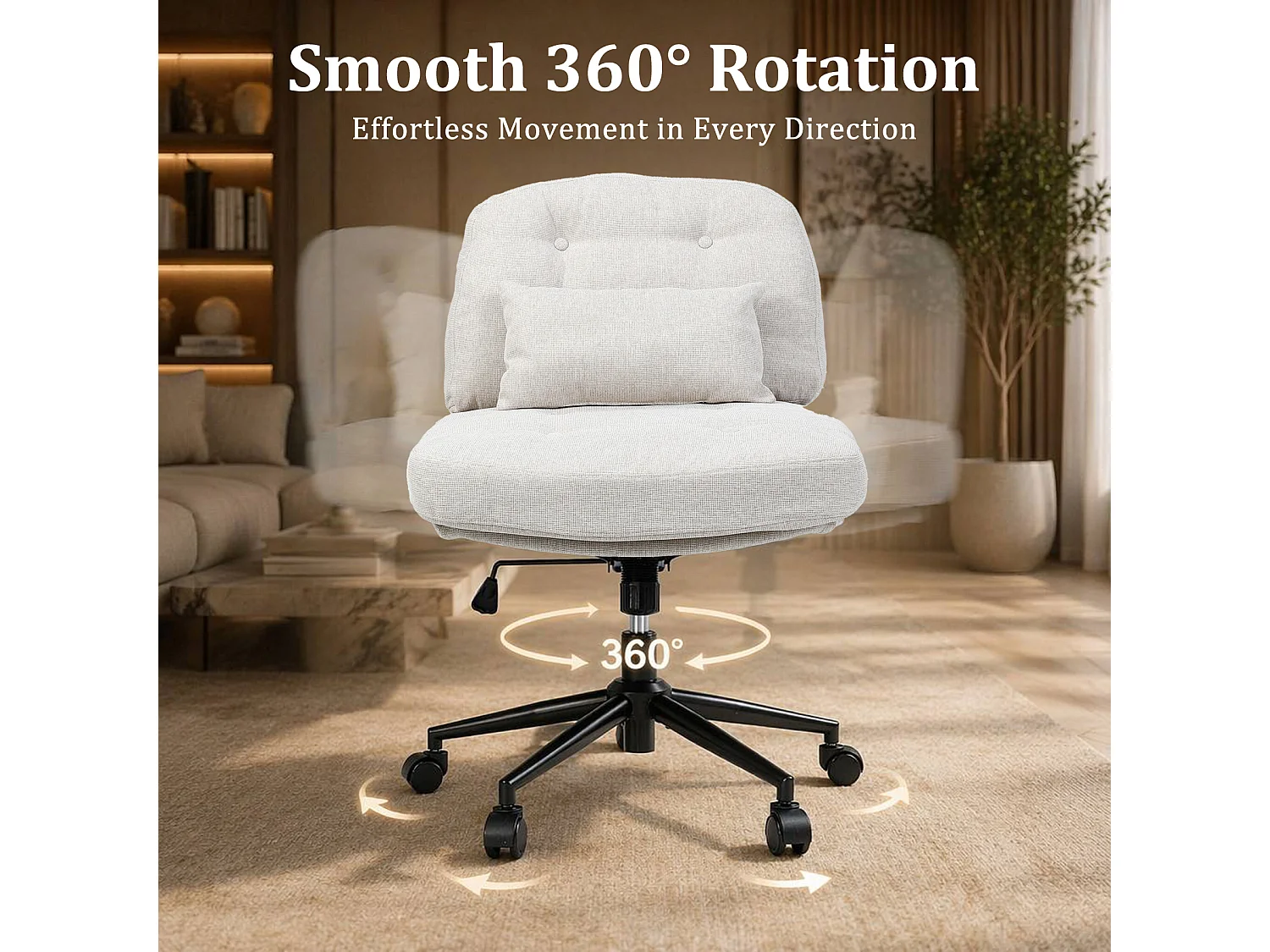 HomeMiYN Relaxfauteuil, Hoge Rug Gestoffeerde Fauteuil voor Woonkamer, Comfortabele Lounge Stoel met Zachte Bekleding