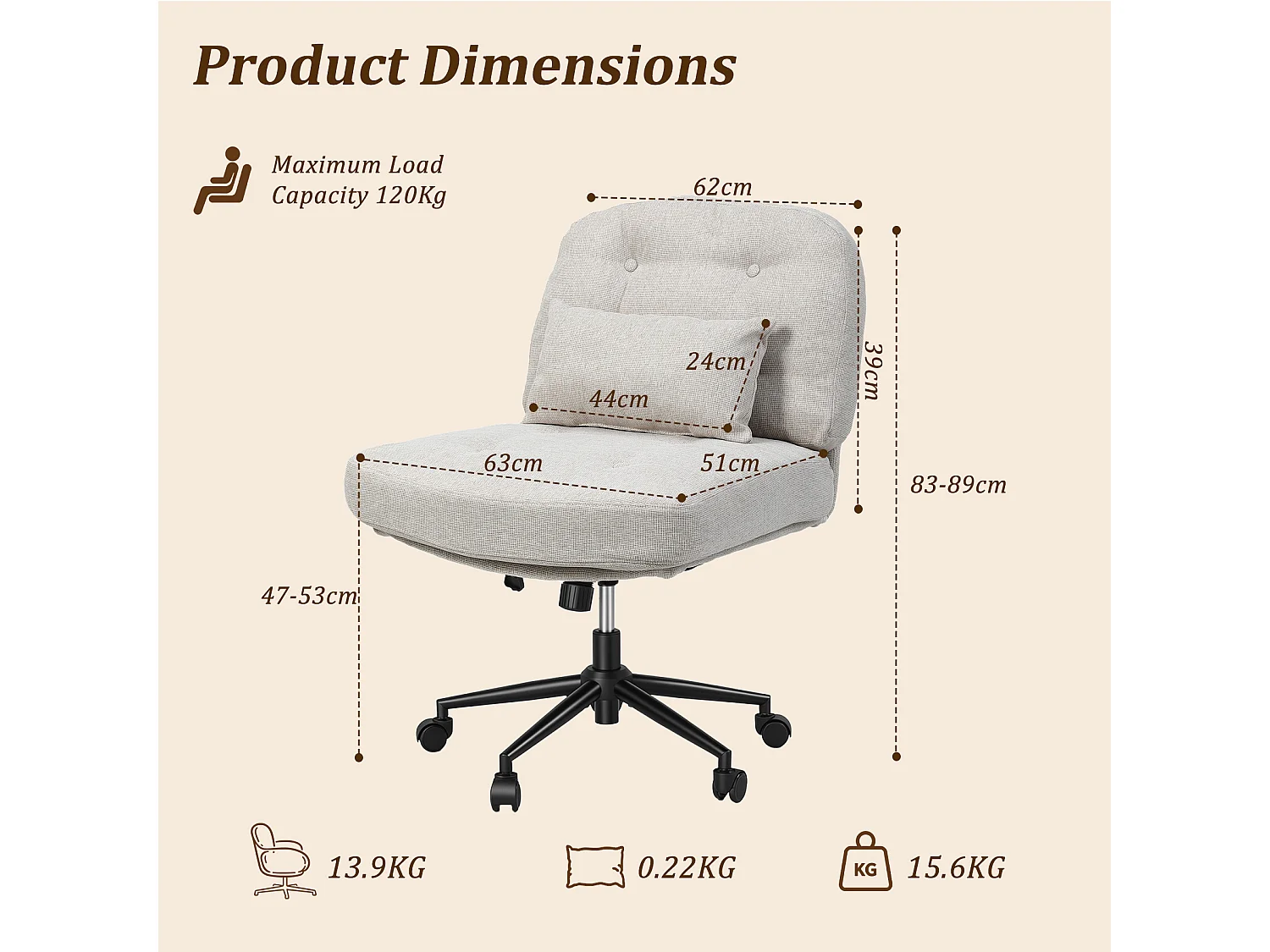 HomeMiYN Relaxfauteuil, Hoge Rug Gestoffeerde Fauteuil voor Woonkamer, Comfortabele Lounge Stoel met Zachte Bekleding