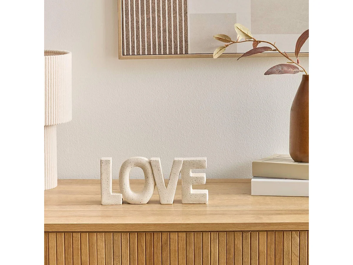 Mot Déco à Poser "Love Deniz" 21cm Blanc