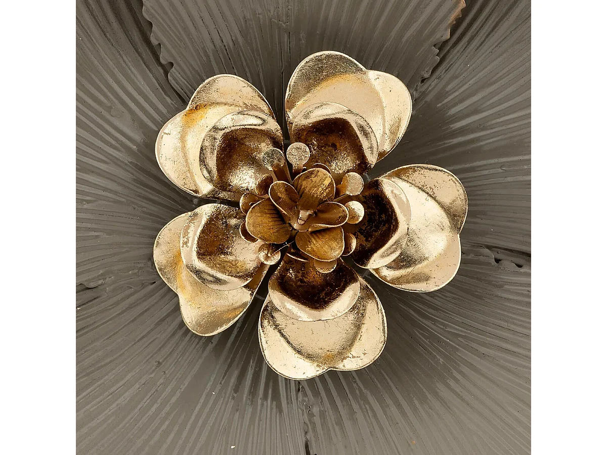Décoration Murale en Métal "Marjorie" 56cm Doré