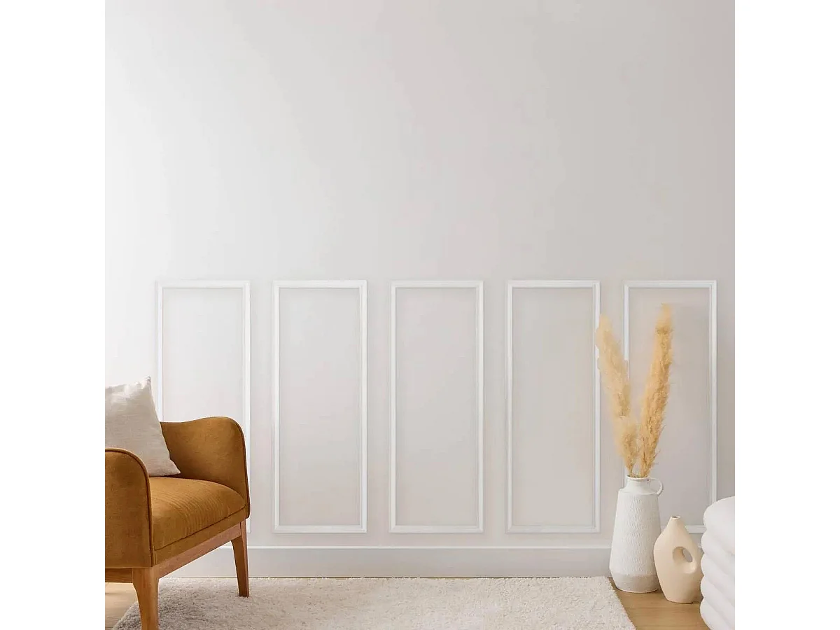 Kit 4 Moulures Murales "Alber" 120cm Blanc