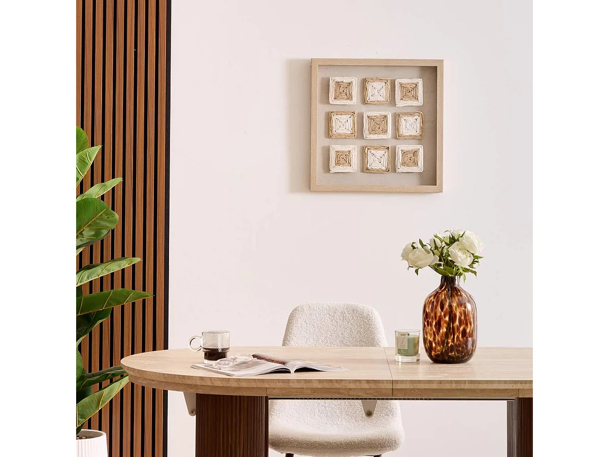 Déco Murale en Relief "Rafaël" 50cm Beige