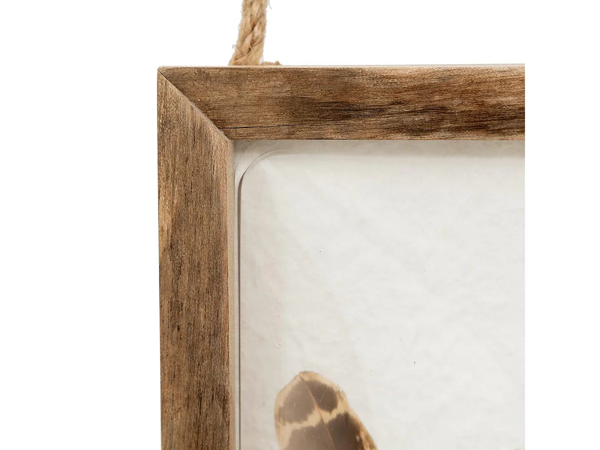 Déco Murale Bombée Plumes "Jonas" 34cm Marron