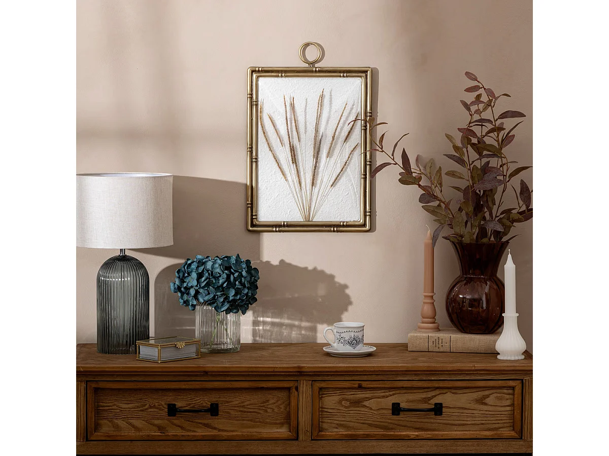 Déco Murale Bombée Tiges "Jonas" 47cm Marron