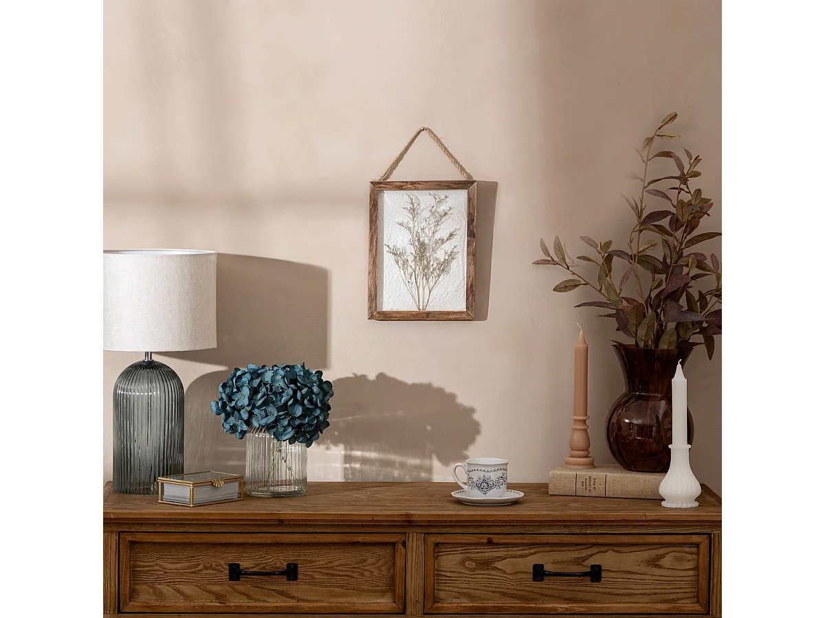 Déco Murale Bombée Fleurs "Jonas" 34cm Marron