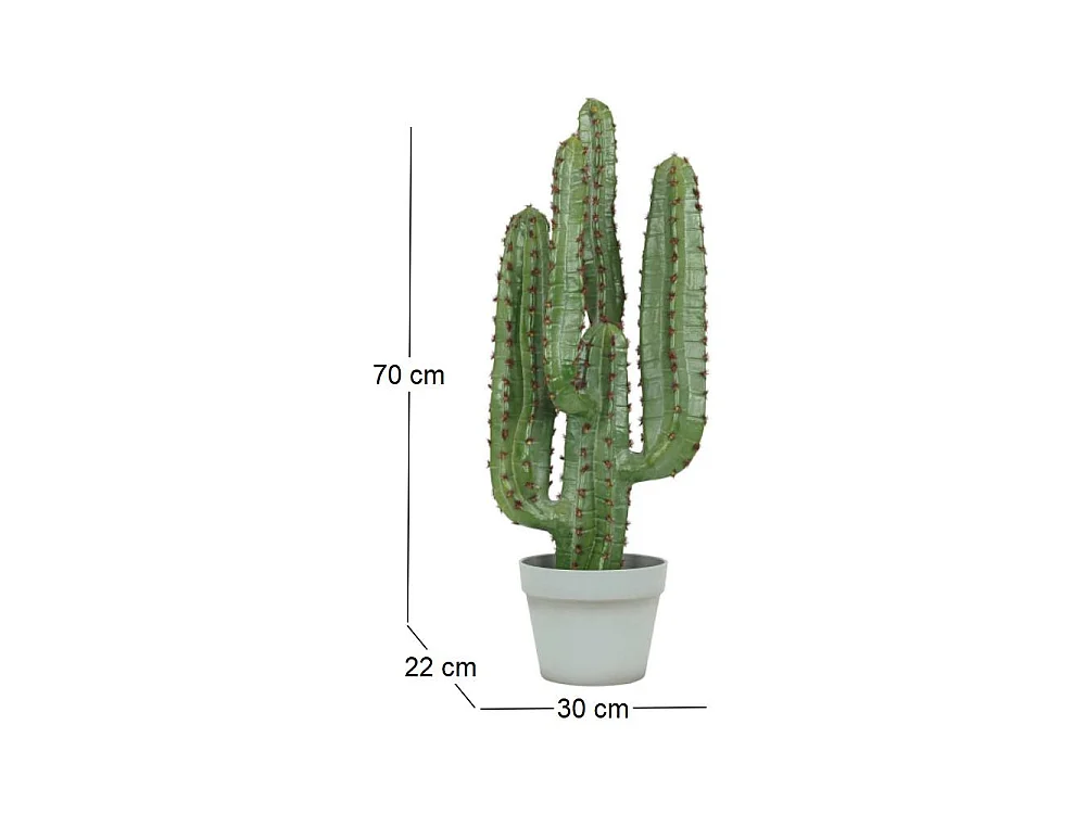 Cactus artificiel 4 branches en pot 70 cm
