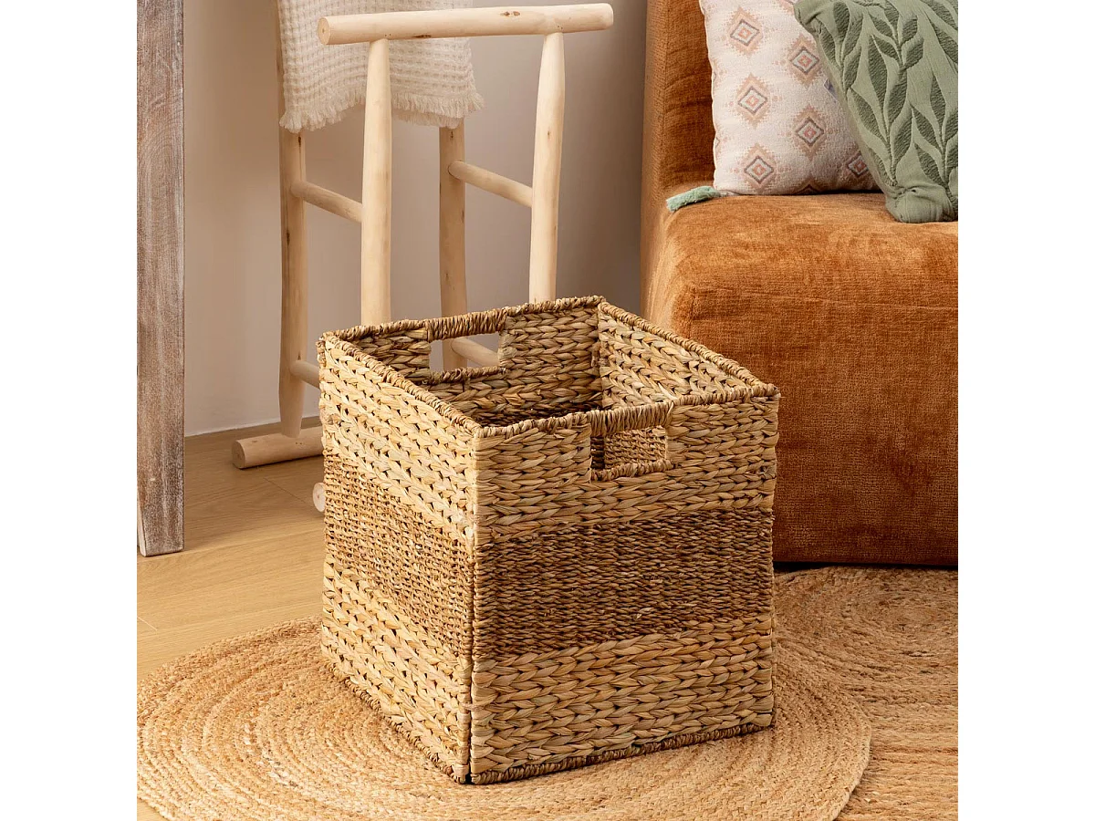 Panier Tressé Pliable "Ninon" 38cm Naturel