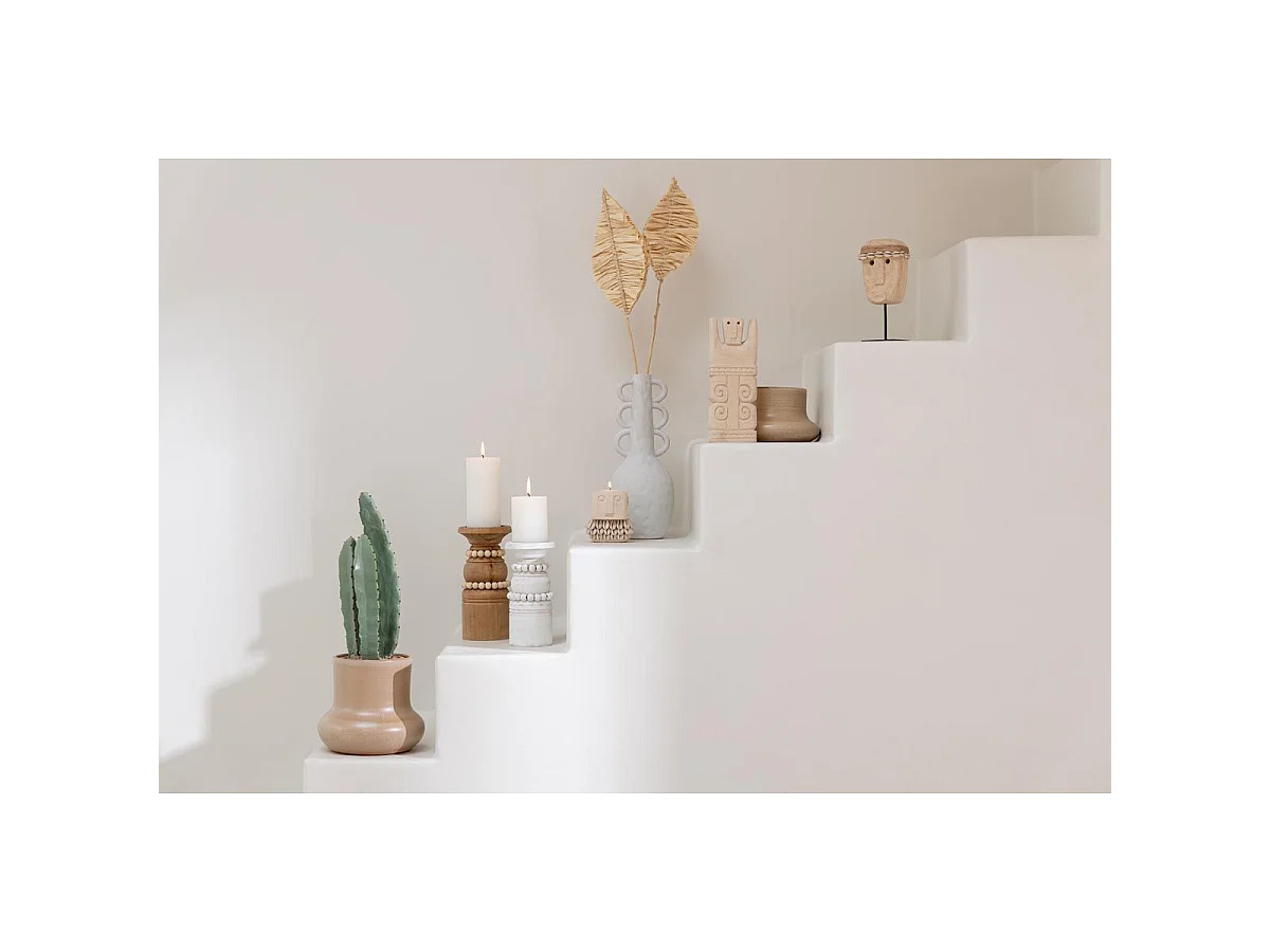 Photophore Déco en Pierre "Elise" 10cm Naturel