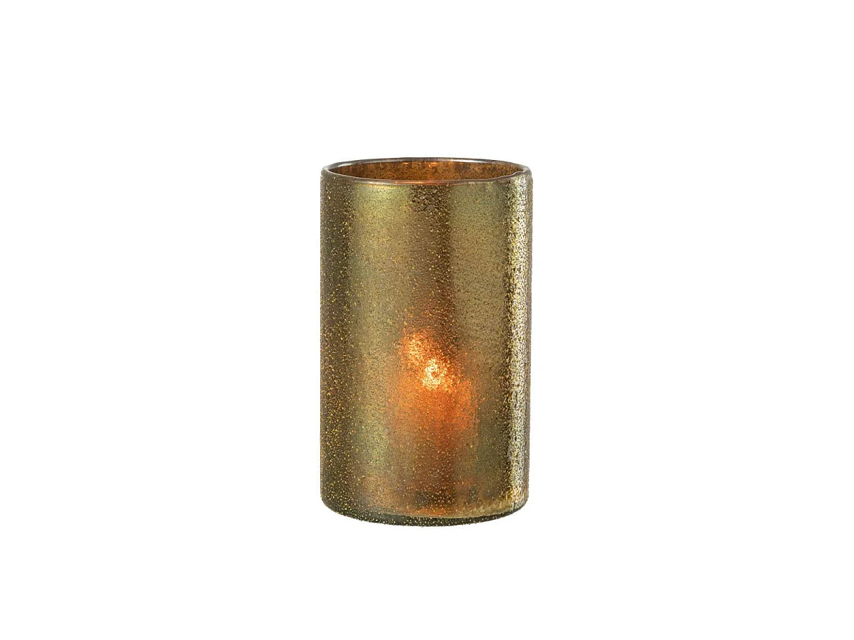 Photophore Miroir en Verre "Anton" 12cm Or