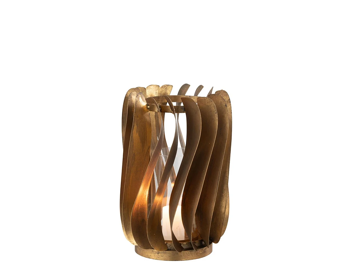 Photophore Design en Métal "Tina" 26cm Or