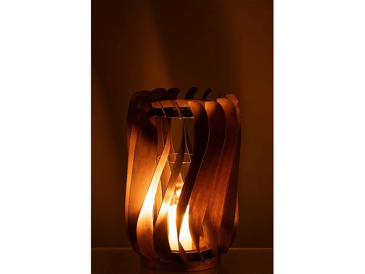 Photophore Design en Métal "Tina" 26cm Or