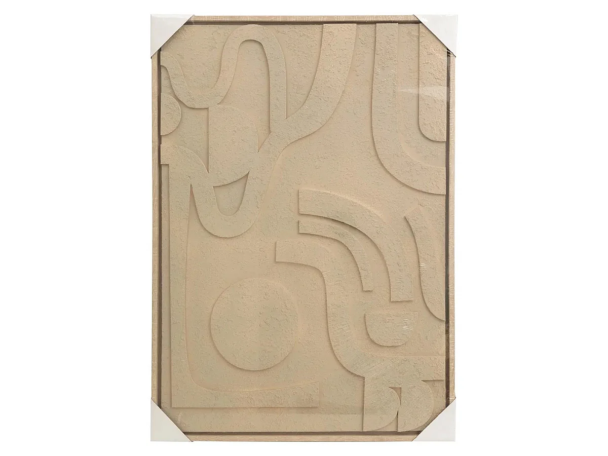 Tableau Déco en Relief "Azra" 50x70cm Beige