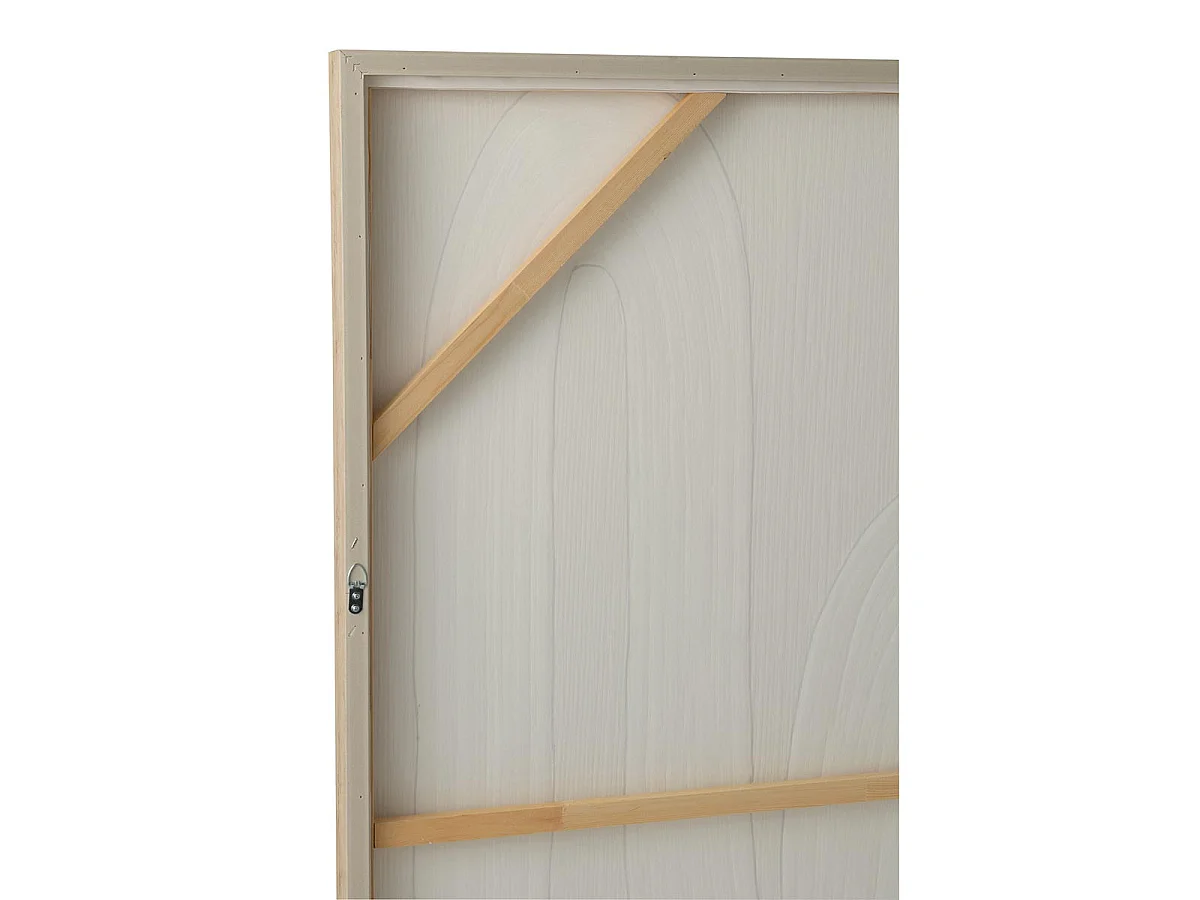 Tableau Déco "Lignes" 120x150cm Beige & Blanc