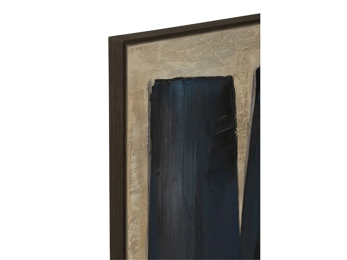Tableau Peinture Déco "Pog" 82x122cm Noir & Marron