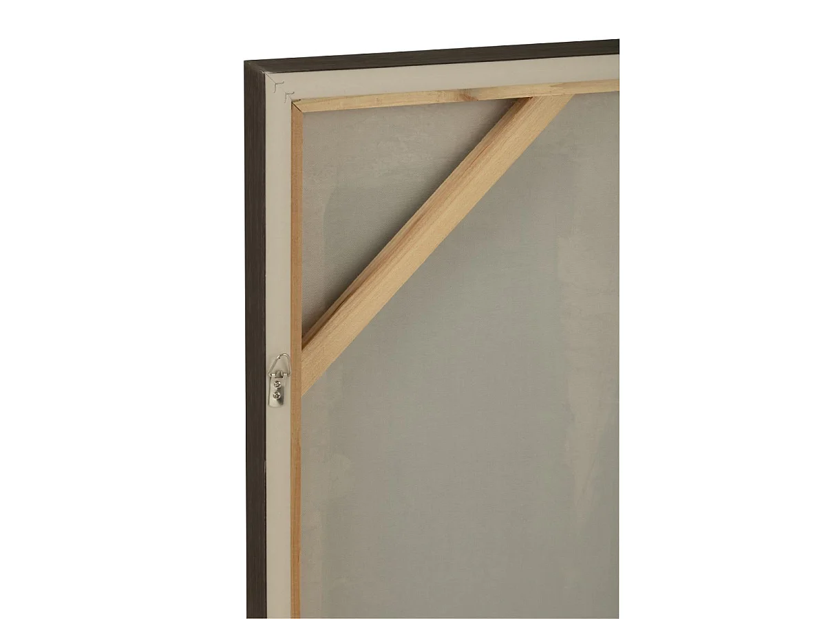 Tableau Peinture Déco "Pog" 82x122cm Noir & Marron