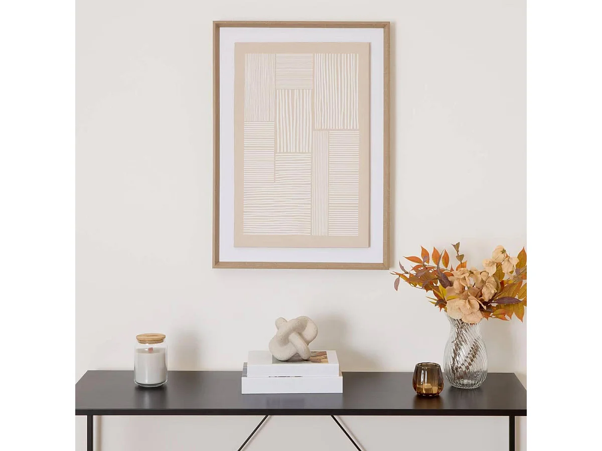 Tableau Mural 3D "Donovan" 50x70cm Beige
