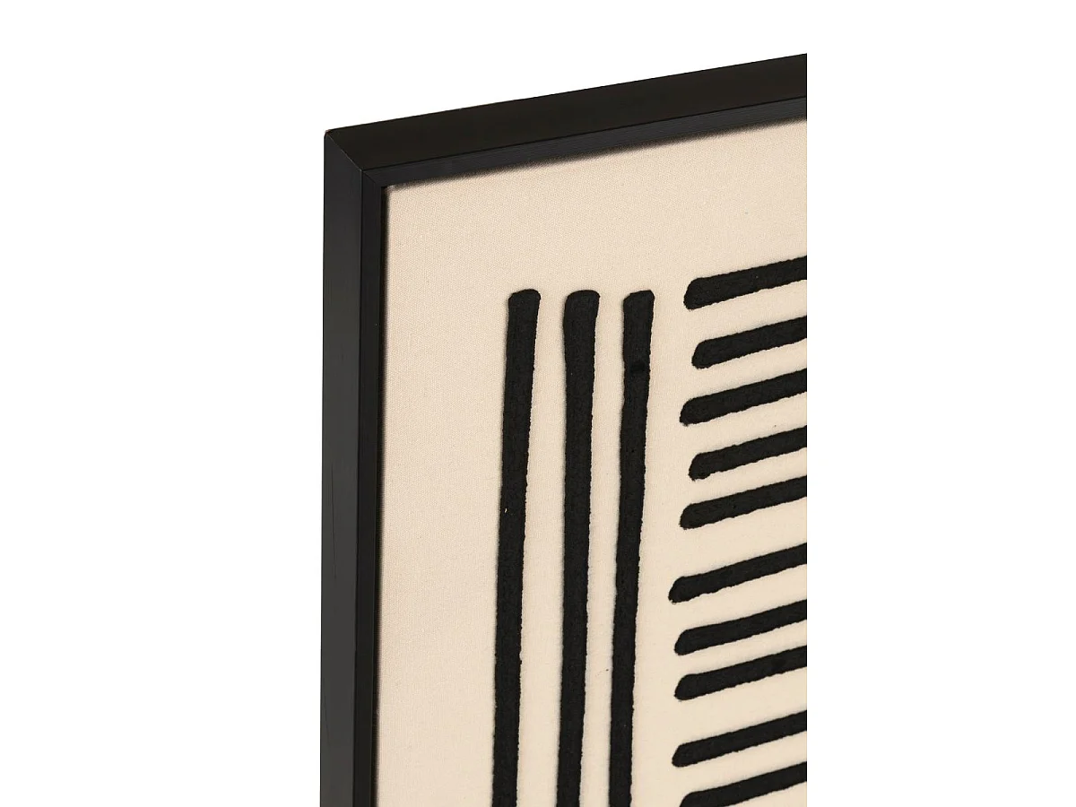 Tableau Déco "Line" 83x123cm Beige & Noir