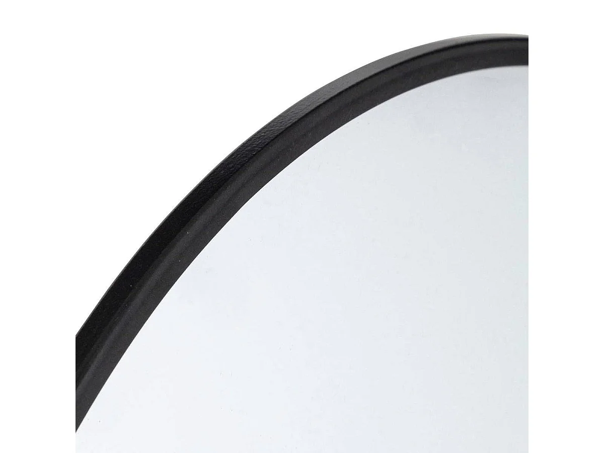 Miroir Mural Rond "Alice" 38cm Noir