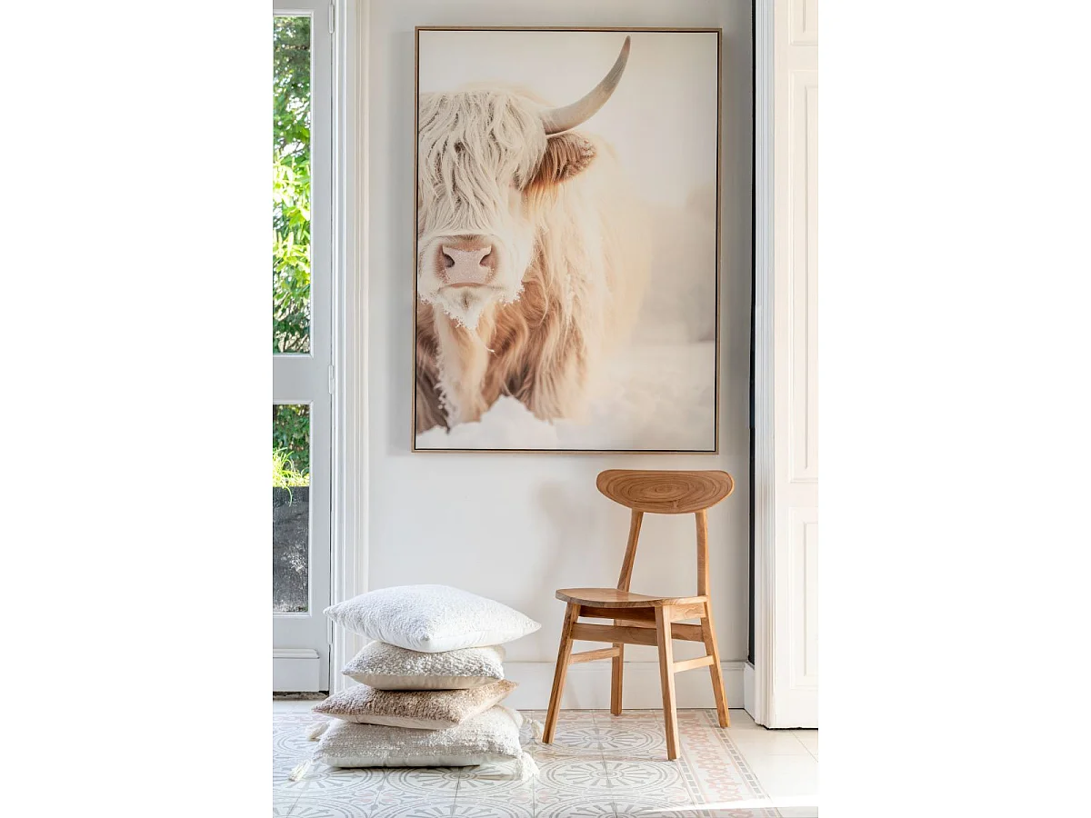 Tableau Imprimé Déco "Tête de Yack" 103x143cm Beige