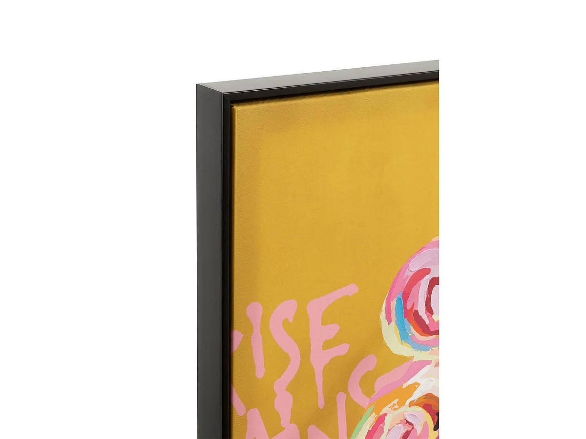 Tableau Peinture Femme Graffiti "Pop Art" 100x100cm Multicolore