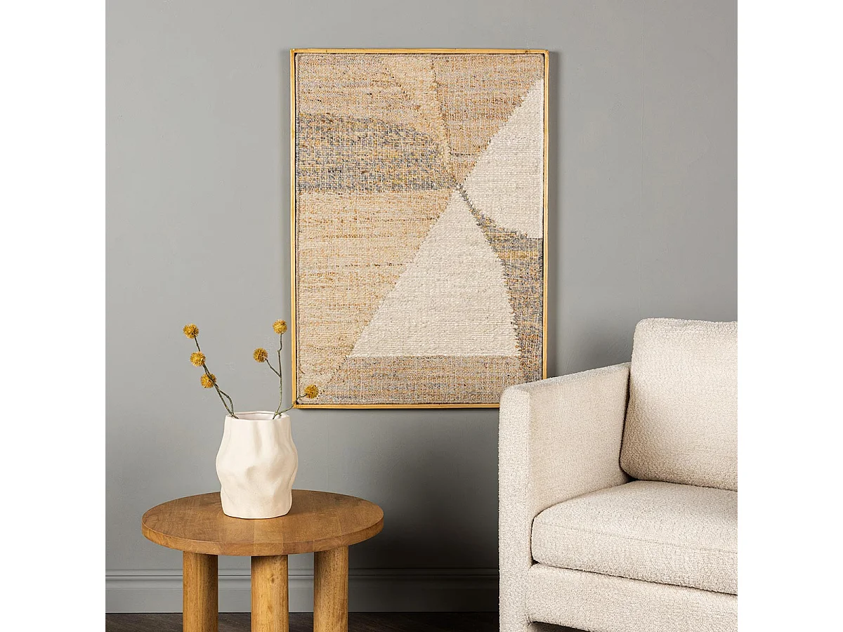 Tableau Tapis en Jute "Patricia" 70x100cm Beige