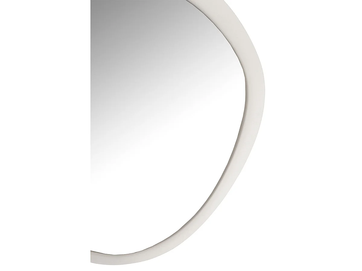Miroir Mural en Métal "Lorenzo" 60cm Blanc