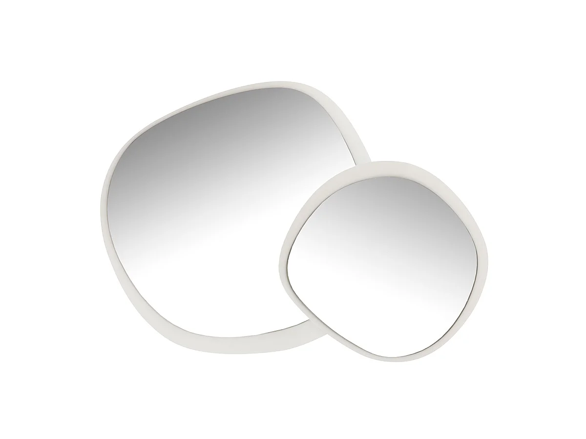 Miroir Mural en Métal "Lorenzo" 60cm Blanc