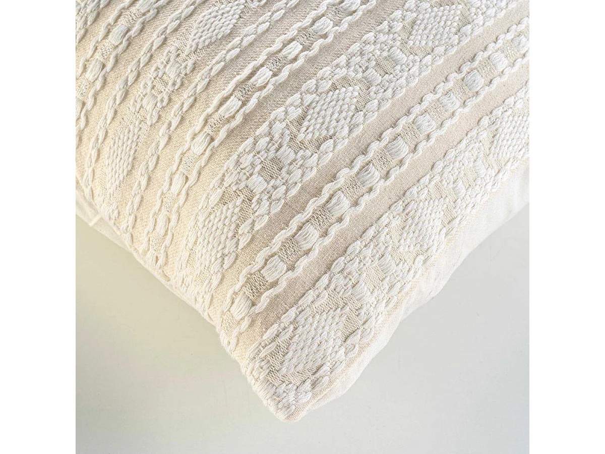 Coussin Déco Fantaisie "Ilies" 60x60cm Beige
