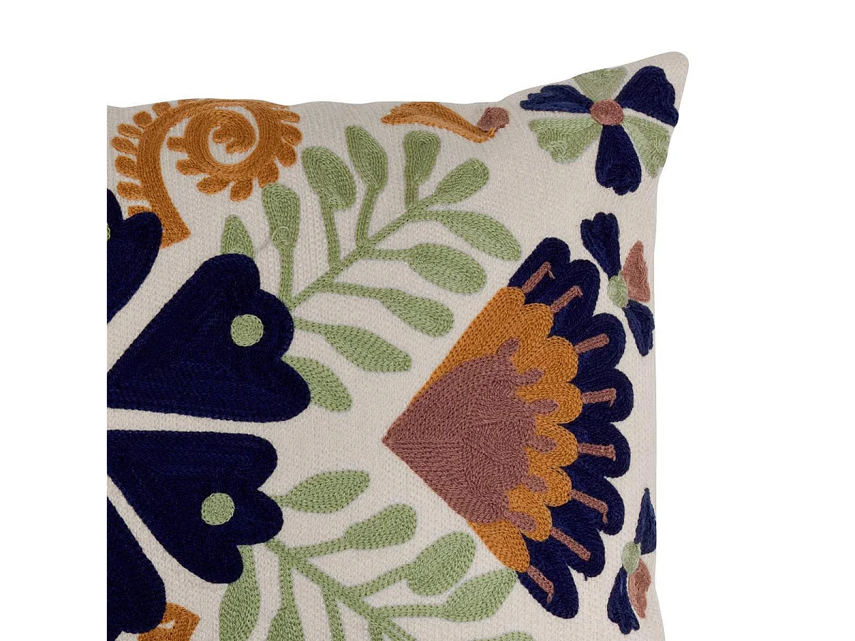 Coussin Déco Brodé "Hary" 30x50cm Multicolore