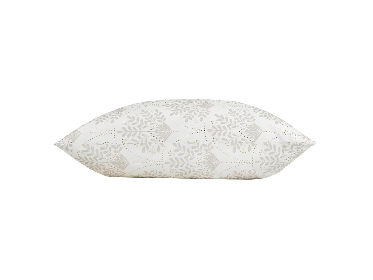 Coussin Déco Imprimé "Majestia" 60x60cm Blanc