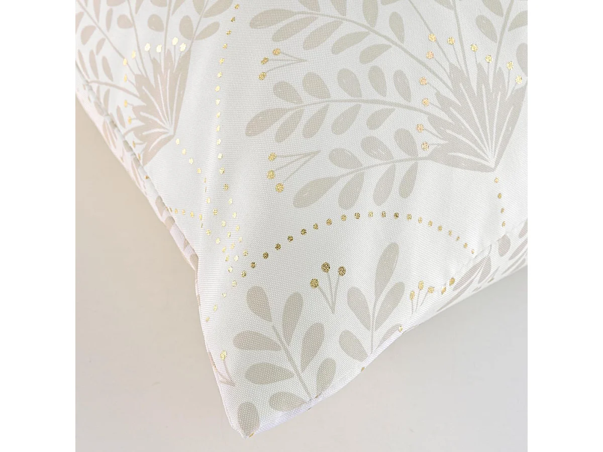 Coussin Déco Imprimé "Majestia" 60x60cm Blanc