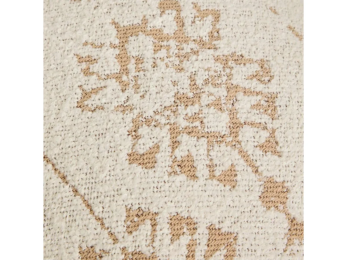Coussin à Motifs Tissés "Ozel" 40x40cm Ivoire
