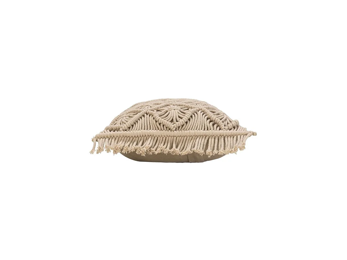 Coussin Déco Macramé "Indy" 30x50cm Naturel