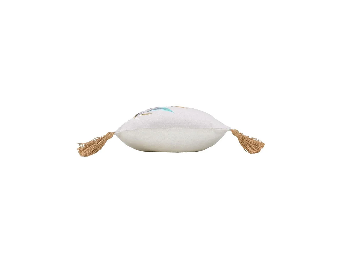 Coussin Déco à Pompons "Dilaris" 30x50cm Multicolore