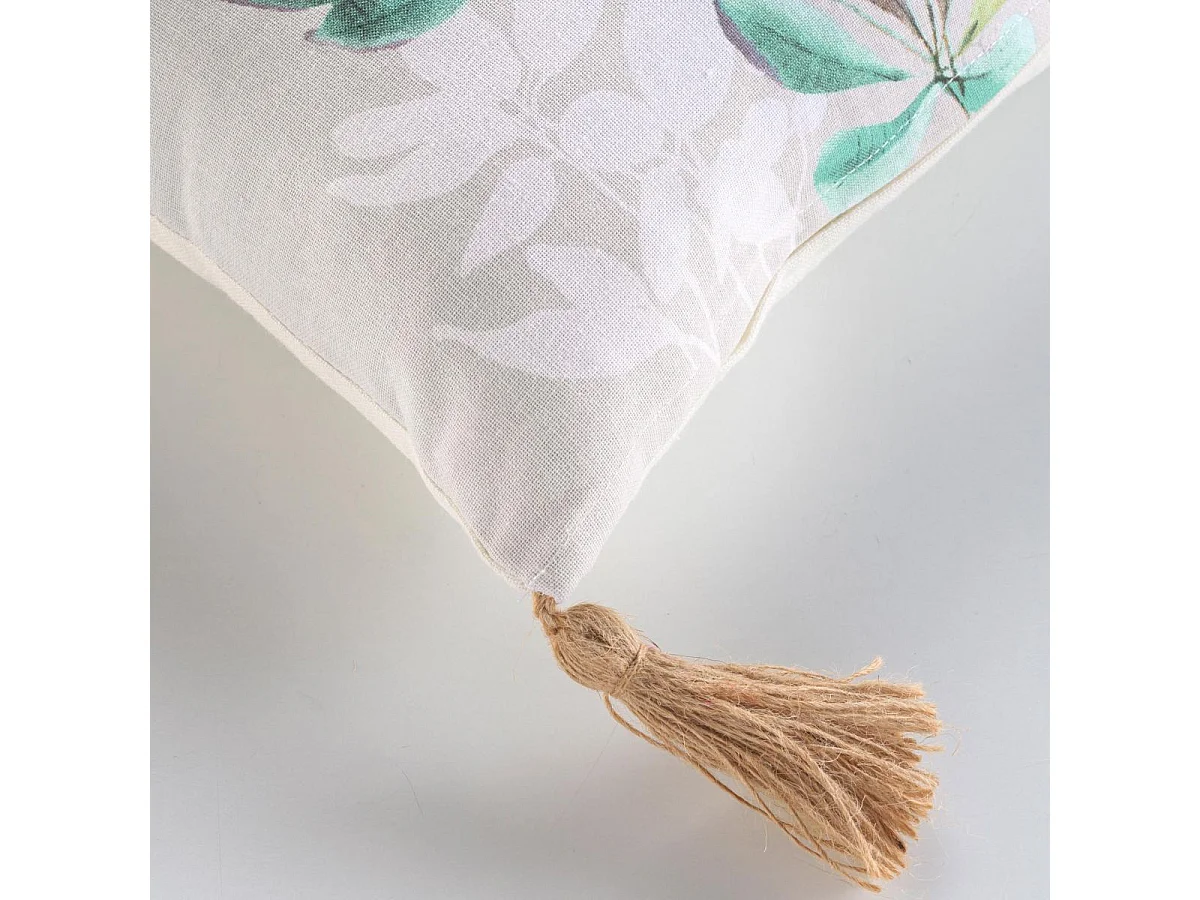 Coussin Déco à Pompons "Dilaris" 30x50cm Multicolore
