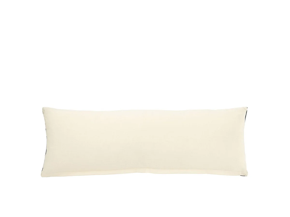 Coussin Déco en Coton "Ethique" 35x100cm Bleu Foncé