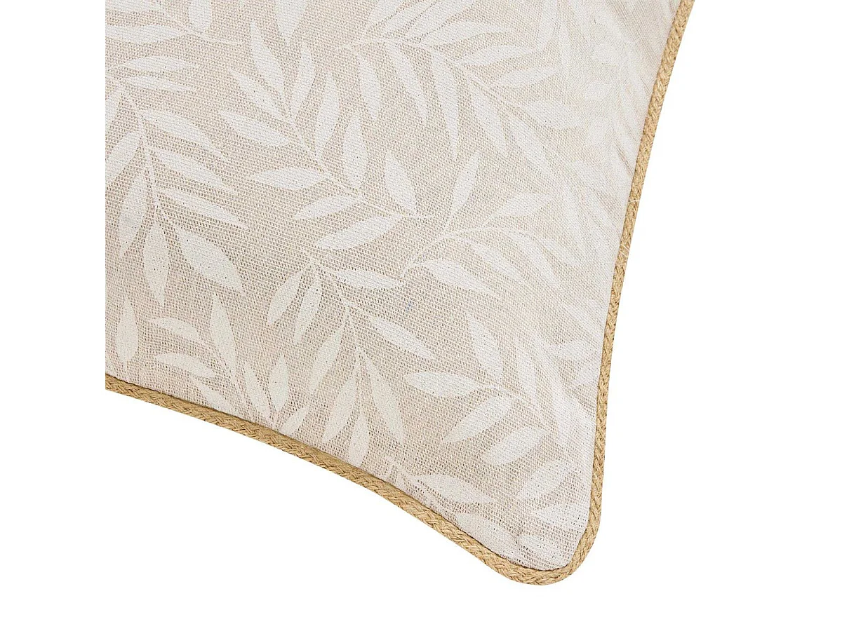 Coussin Déco Imprimé "Naya" 45x45cm Naturel