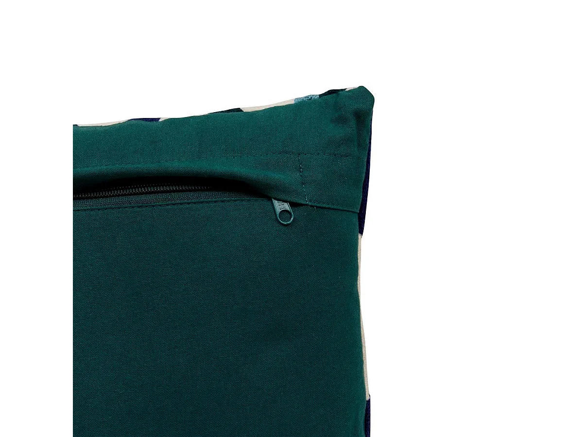 Coussin Déco Brodé "Hary" 30x50cm Bleu