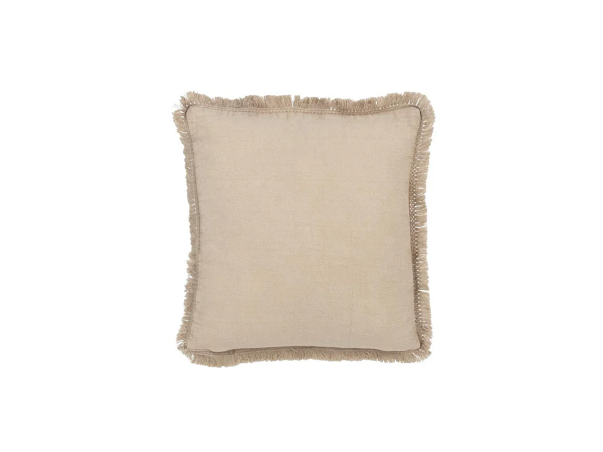 Coussin Brodé Fleurs "Puglia" 52x52cm Beige