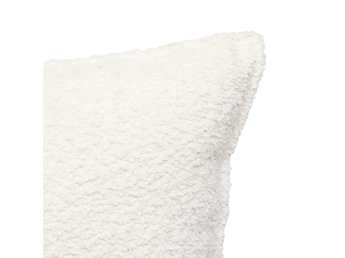 Coussin Déco Bouclette "Soana" 45x45 Ivoire