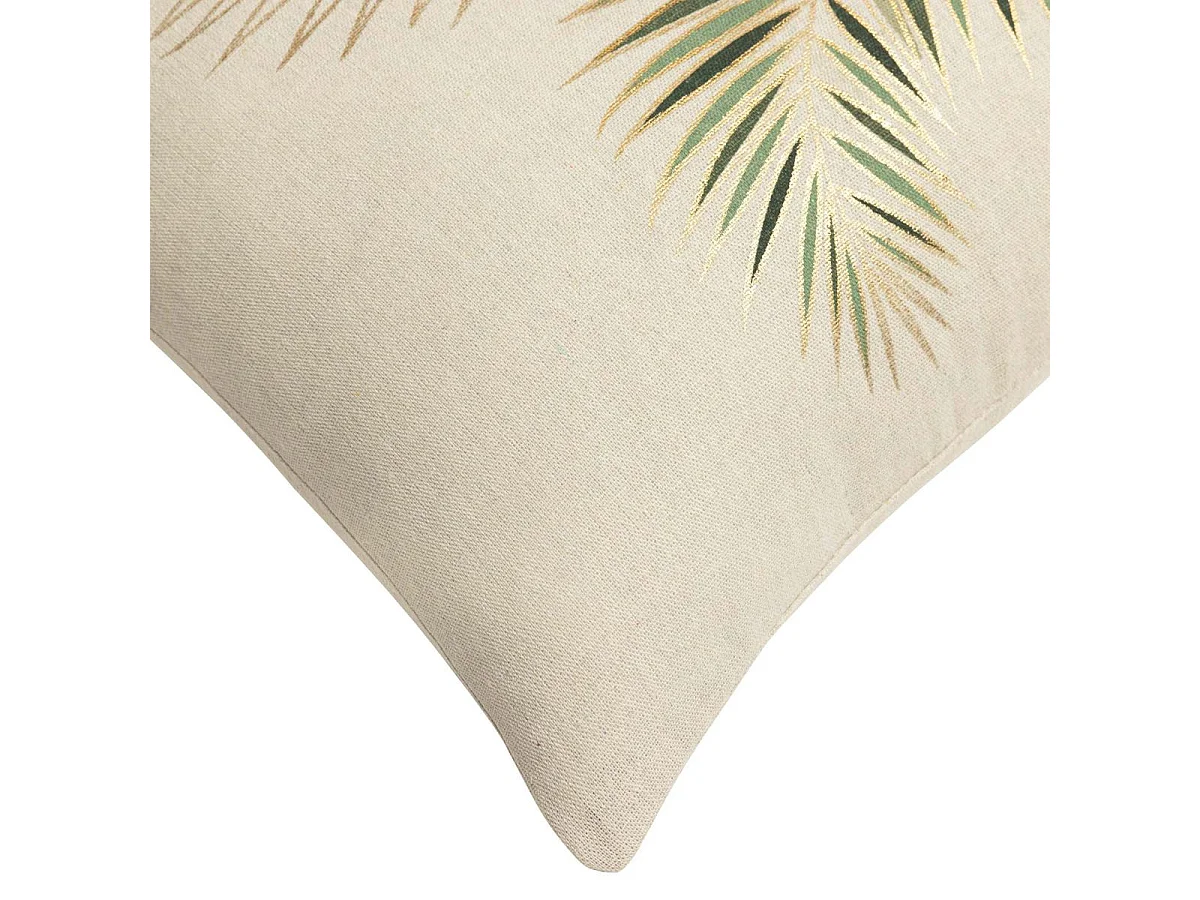 Coussin Déco "Isadora" 45x45cm Beige & Vert Sauge